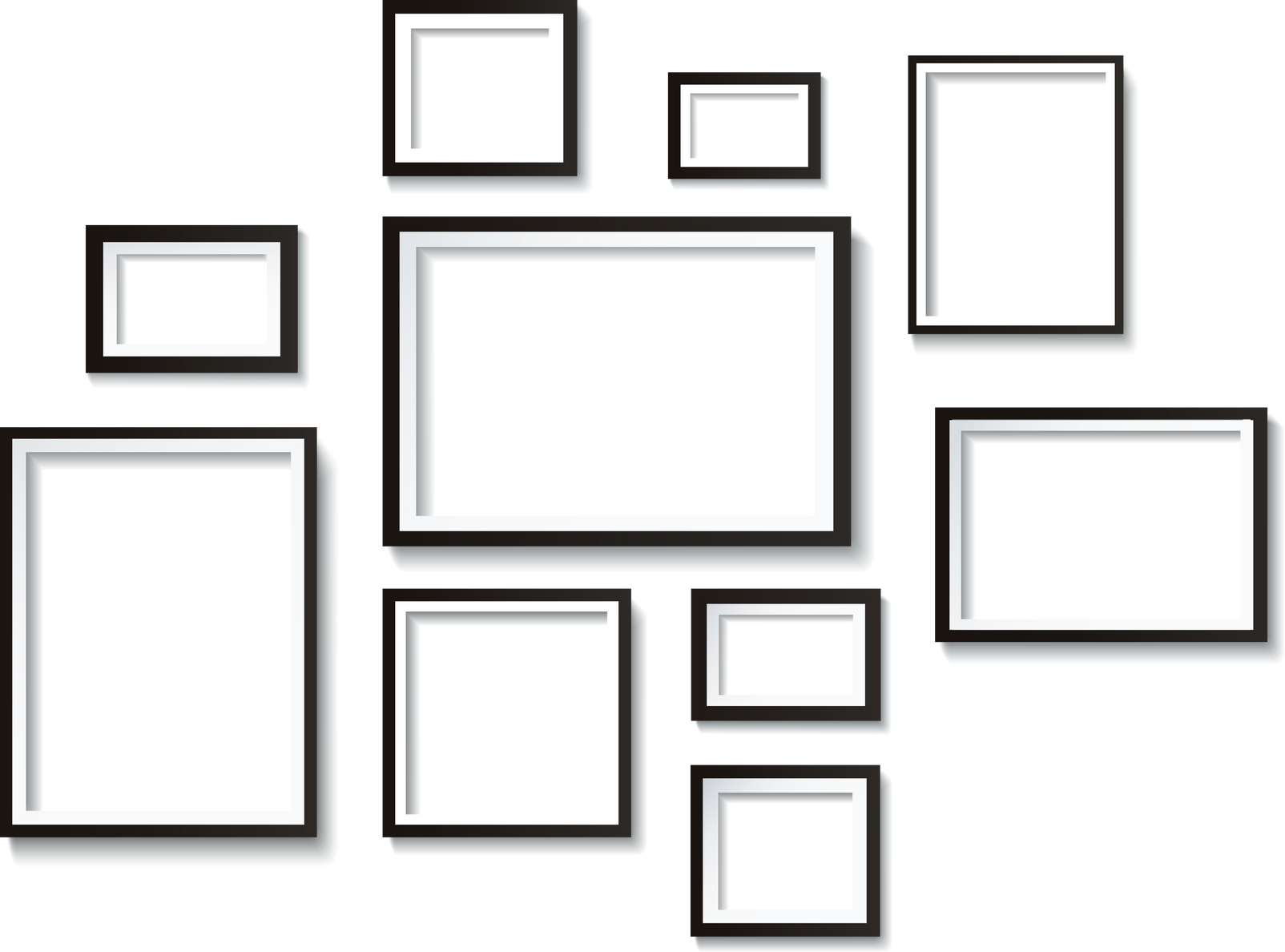 square isolated picture frame on wall